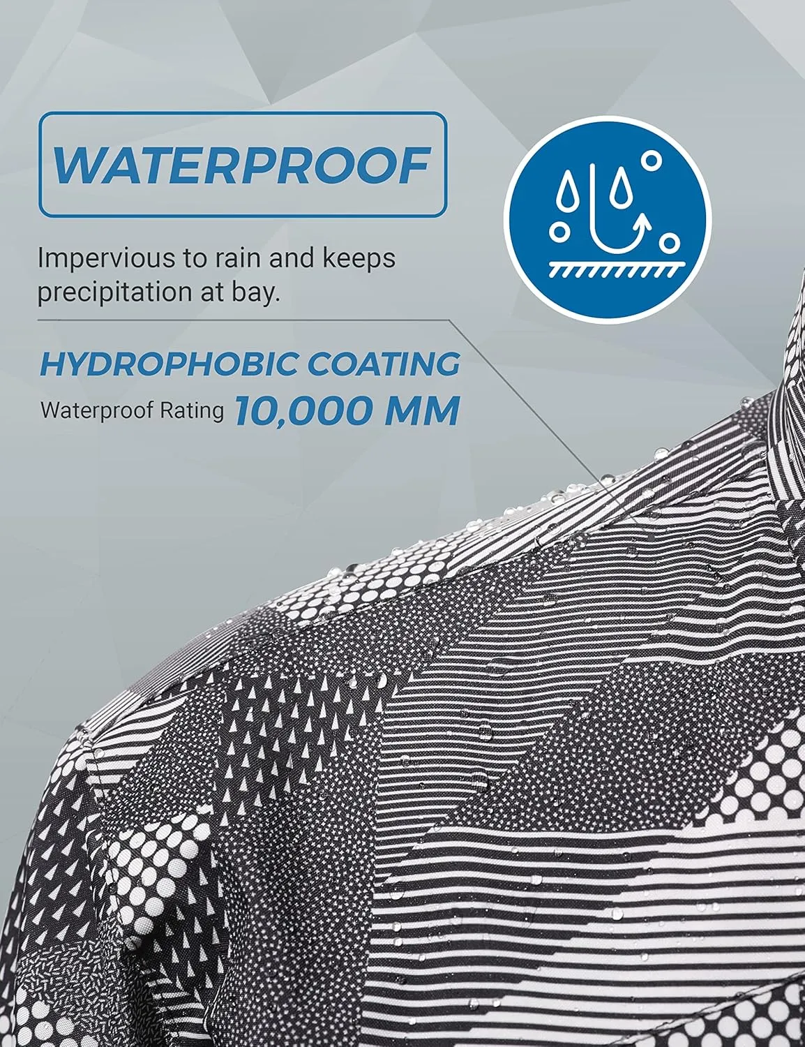 wantdo Men's Mountain Waterproof Ski Jacket Windproof Rain Jacket Winter Warm Hooded Coat
