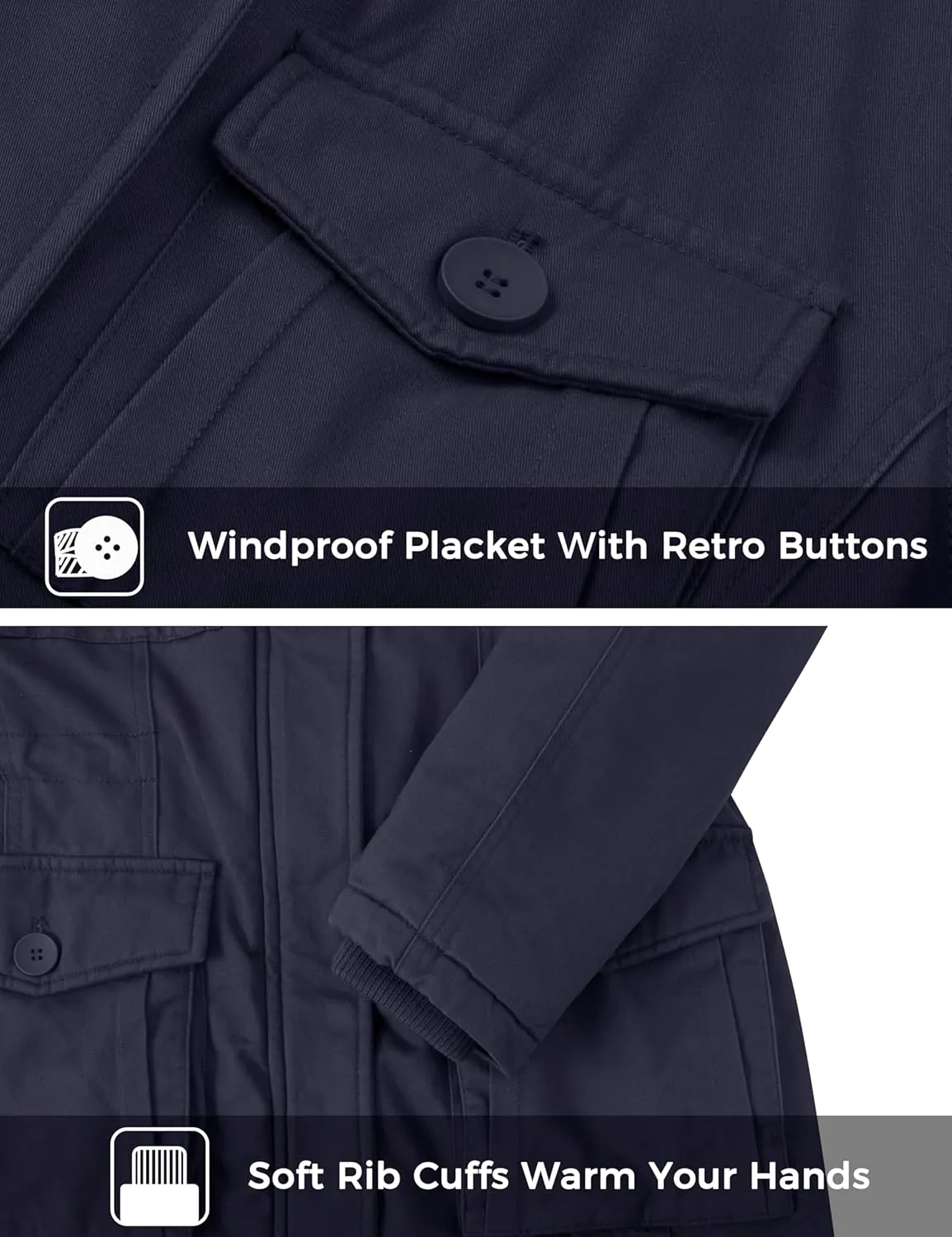 wantdo Women's Winter Parka Coat Sherpa Lined Warm Cotton Jacket with Removable Hood