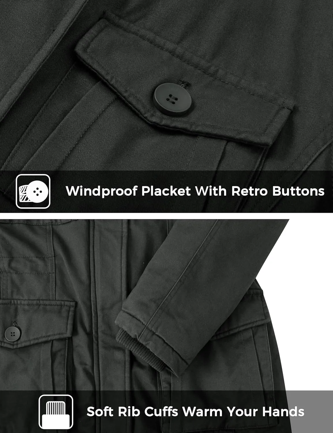 wantdo Women's Winter Parka Coat Sherpa Lined Warm Cotton Jacket with Removable Hood