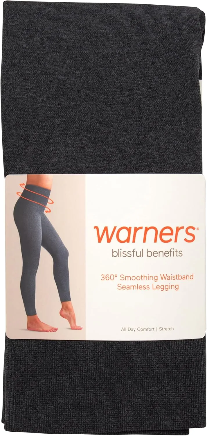 Warner's Women's Leggings - Seamless Shaping High Waisted Control Yoga Pants - Run Resistant Workout Pants for Women (S-XL)