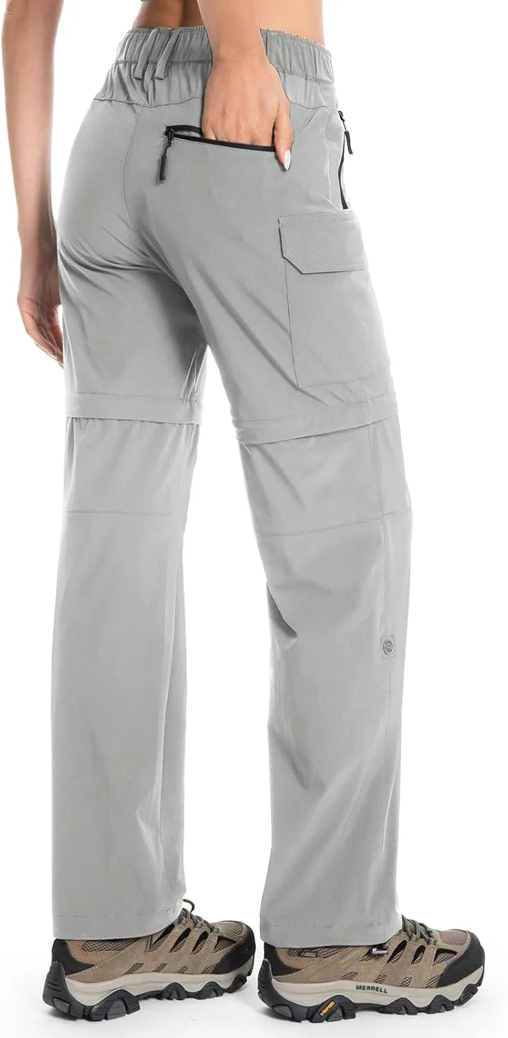 Wespornow Women's-Hiking-Pants Convertible-Zip-Off-Quick-Dry-Pants for Cargo, Camping, Travel, Outdoor, Fishing, Safari