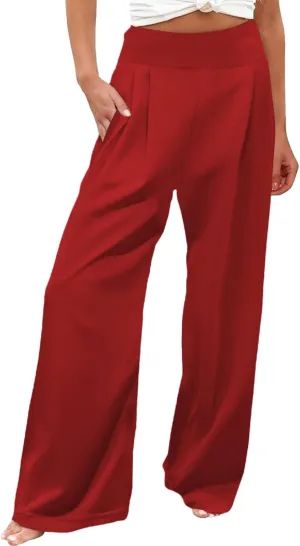 Wide Leg Yoga Pants for Women | Casual Loose Cozy Sweatpants High Waisted Lounge Flowy Pants with Pockets