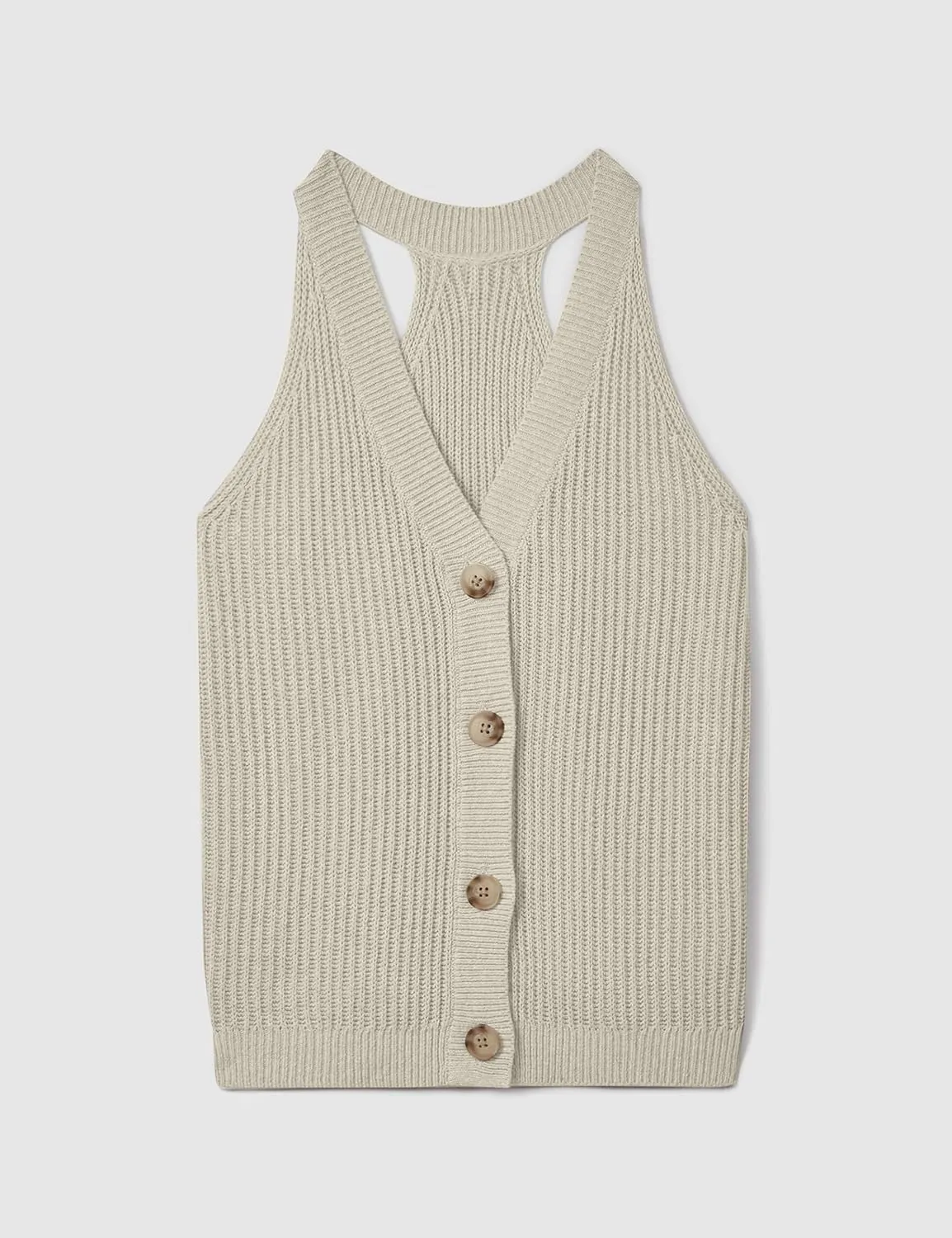 Women Sweater Vest Tops Button Down V Neck Sleeveless Knit Tank Top Loose Fit Knit Cardigan Vest Solid Summer Shirts