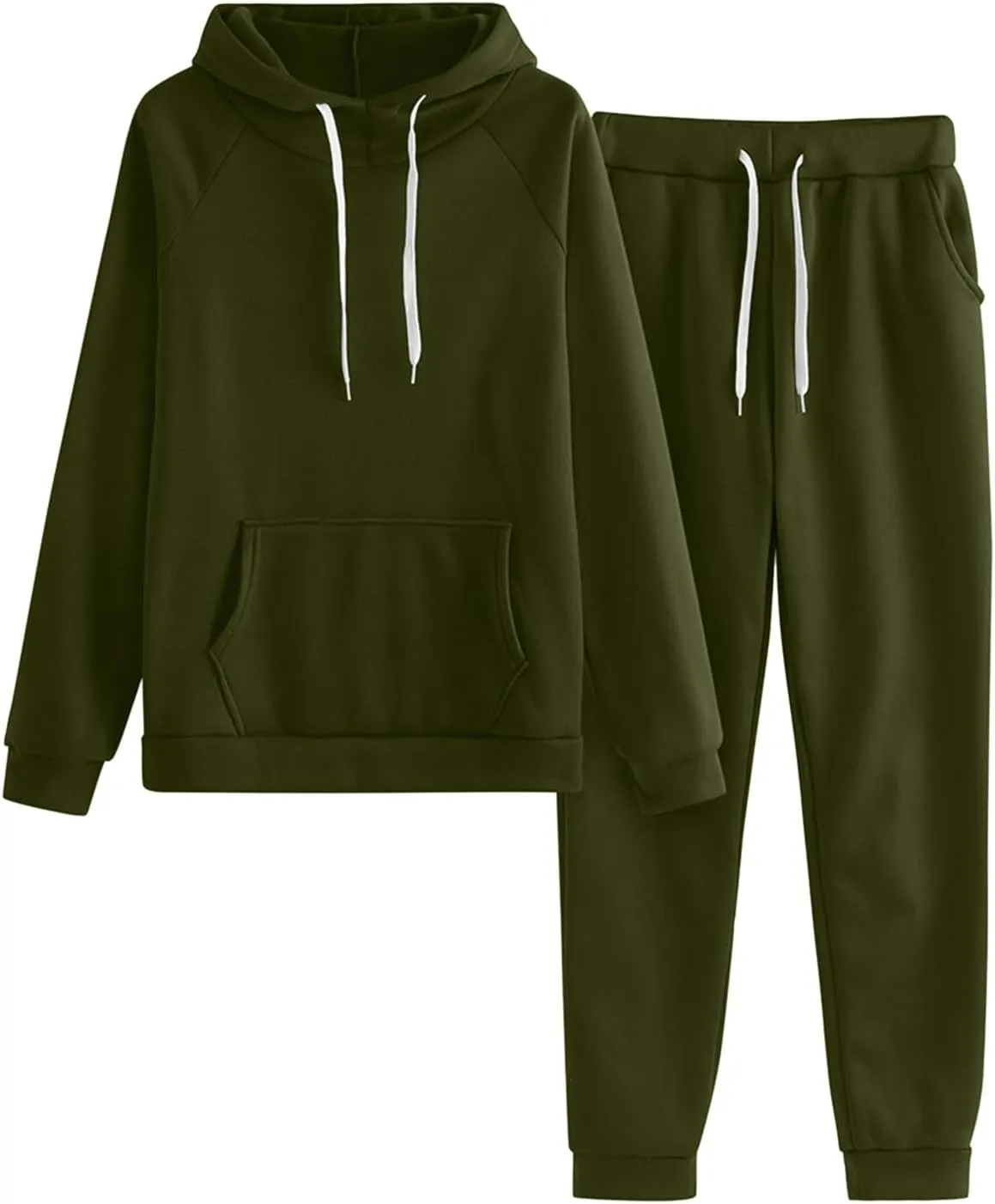 Women's 2 Piece Lounge Sets Long Sleeve Crewneck Althteic Casual Hoodie Sweatshirt Long Pants Outfits