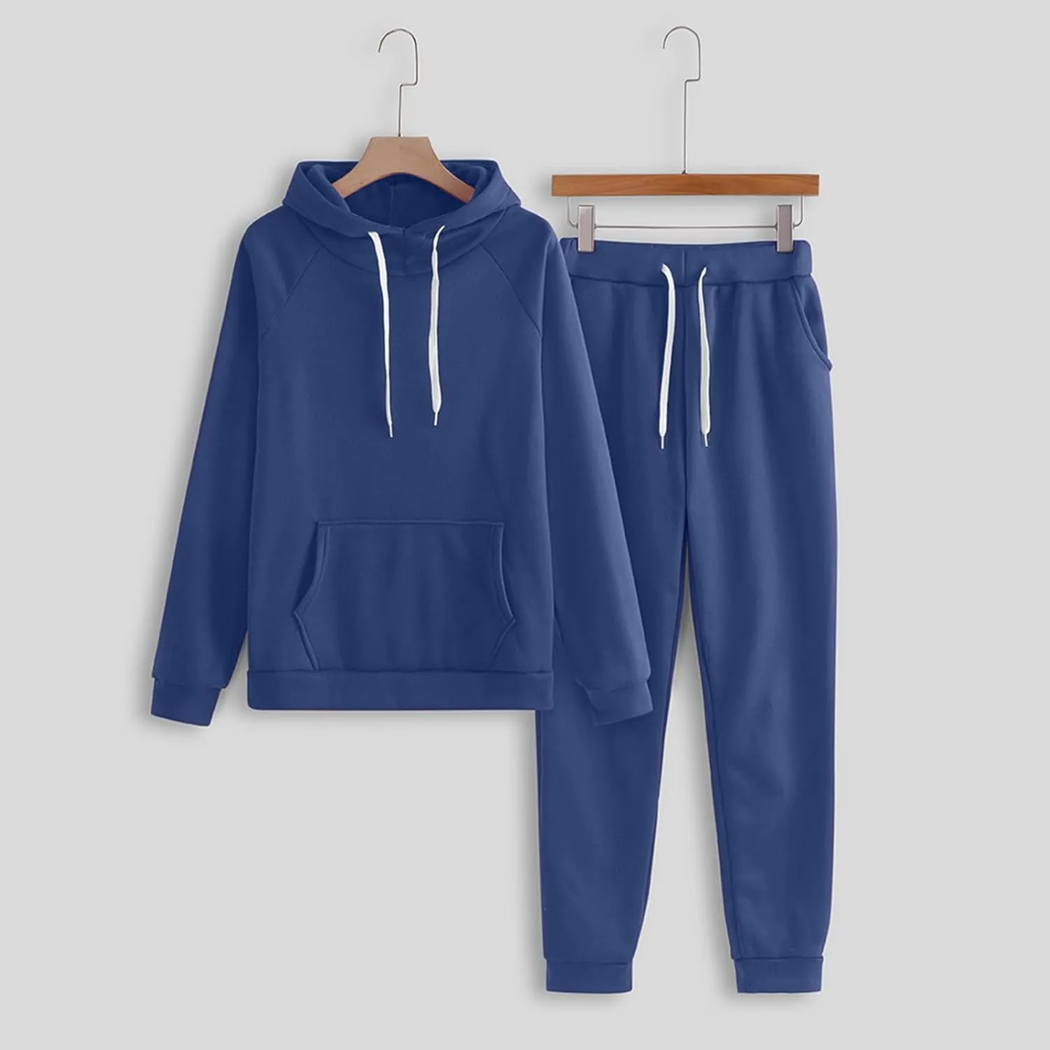 Women's 2 Piece Lounge Sets Long Sleeve V Neck Vintage Sweater Two Piece Travel Outfits Sweatsuits Sweatsuit