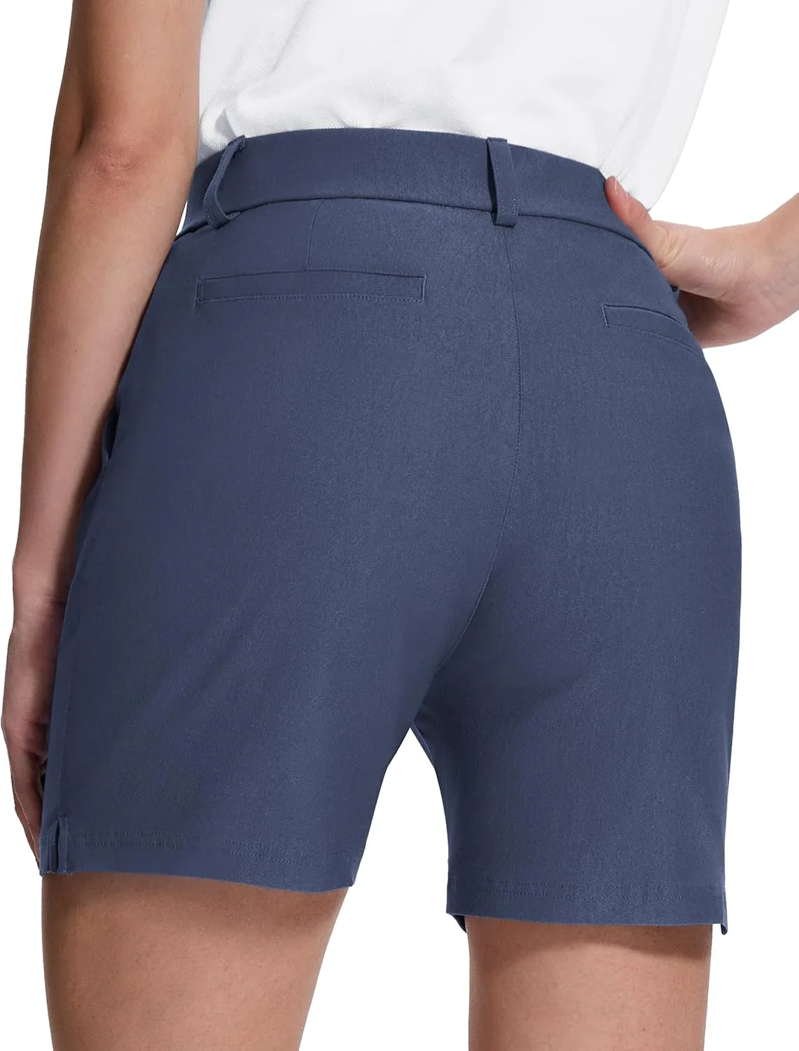 Womens 5" Golf Hiking Shorts with Pockets Quick Dry Stretchy Shorts for Women Mid Rise Dressy Work Casual Summer