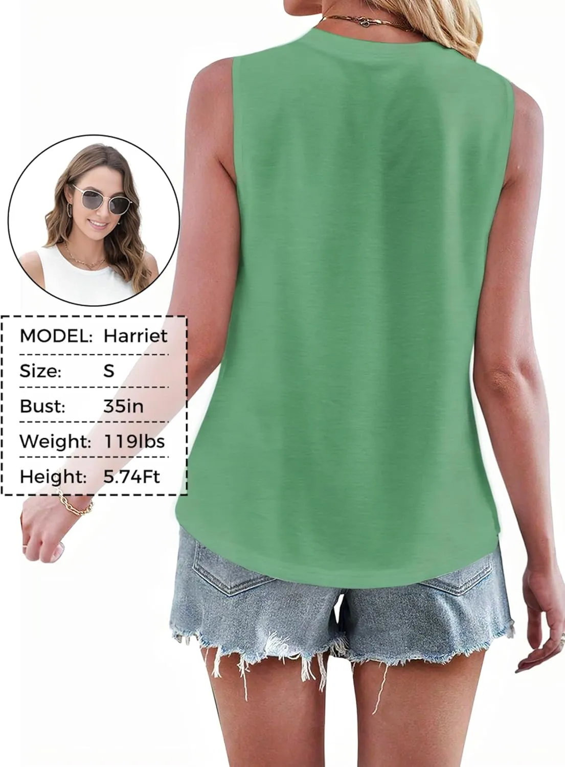 Womens Fashion Tank Tops Crewneck Loose Fit Basic Going Out Clothes Casual Summer Sleeveless Shirts for Women