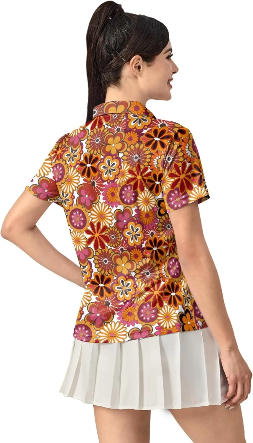 Women's Golf Shirt Moisture Wicking Quick Dry Polo Shirts Golf Outfits Golfer Gifts Ladies Polo Shirts
