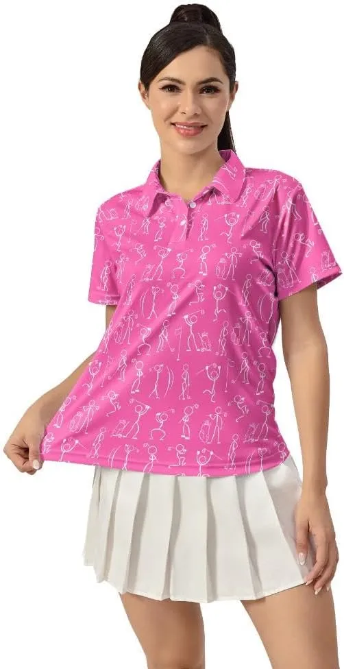 Women's Golf Shirt Moisture Wicking Quick Dry Polo Shirts Golf Outfits Golfer Gifts Ladies Polo Shirts