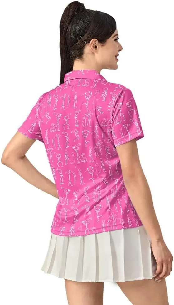Women's Golf Shirt Moisture Wicking Quick Dry Polo Shirts Golf Outfits Golfer Gifts Ladies Polo Shirts