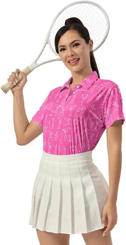 Women's Golf Shirt Moisture Wicking Quick Dry Polo Shirts Golf Outfits Golfer Gifts Ladies Polo Shirts