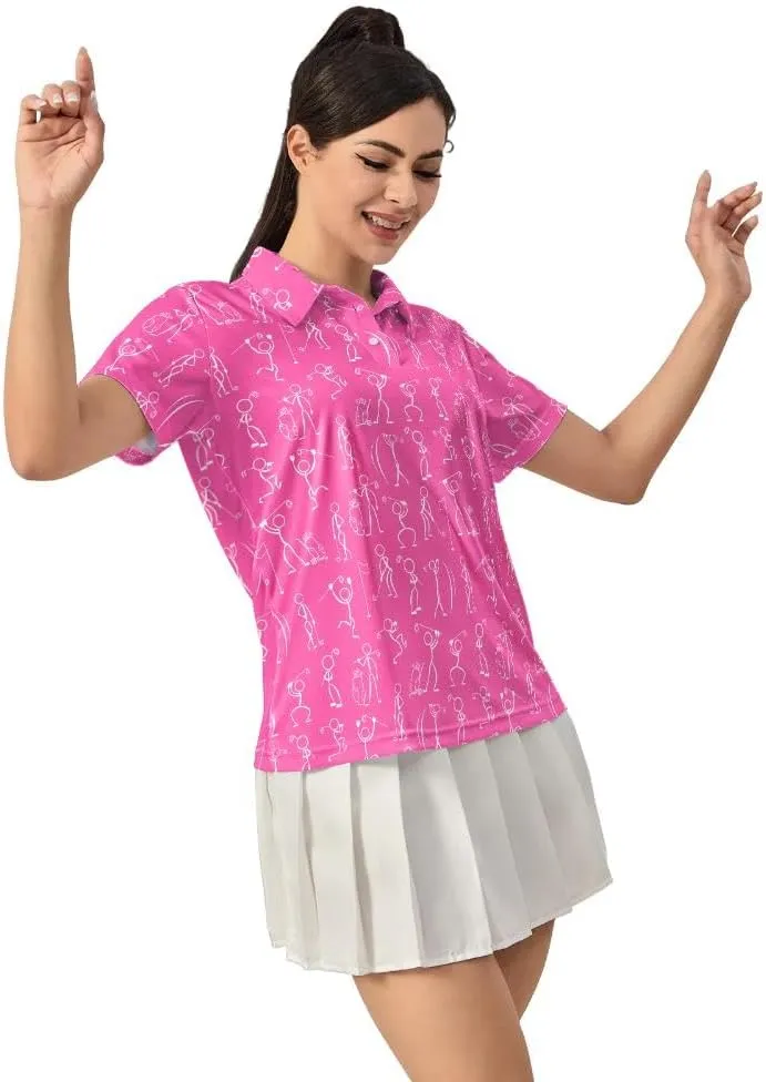 Women's Golf Shirt Moisture Wicking Quick Dry Polo Shirts Golf Outfits Golfer Gifts Ladies Polo Shirts