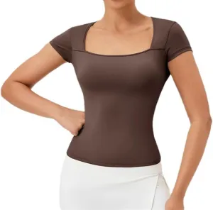 Women's Short Sleeve T-Shirts Breathable Quick Dry Running Training Fitness Casual Sports T-Shirt