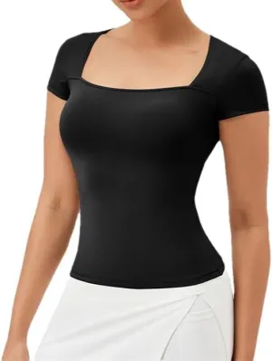 Women's Short Sleeve T-Shirts Breathable Quick Dry Running Training Fitness Casual Sports T-Shirt