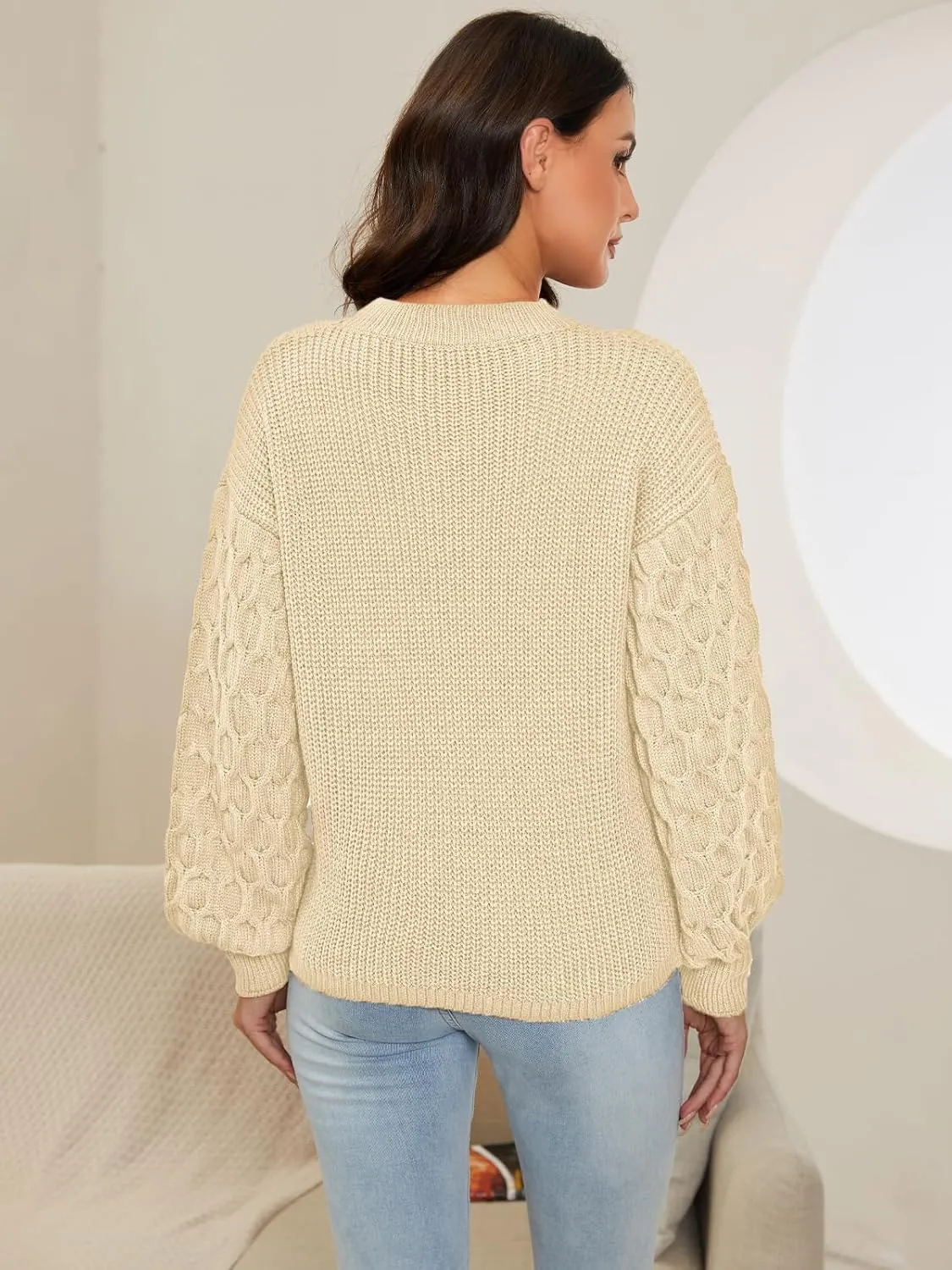 Womens Sweaters Fall Fashion Sweatshirt for Women Tops Crewneck Long Sleeve Shirts Casual Tunic Trendy