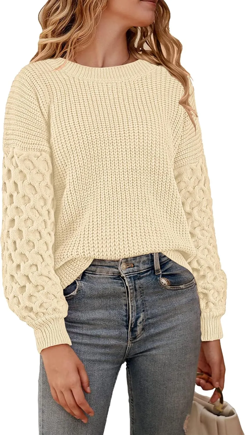 Womens Sweaters Fall Fashion Sweatshirt for Women Tops Crewneck Long Sleeve Shirts Casual Tunic Trendy