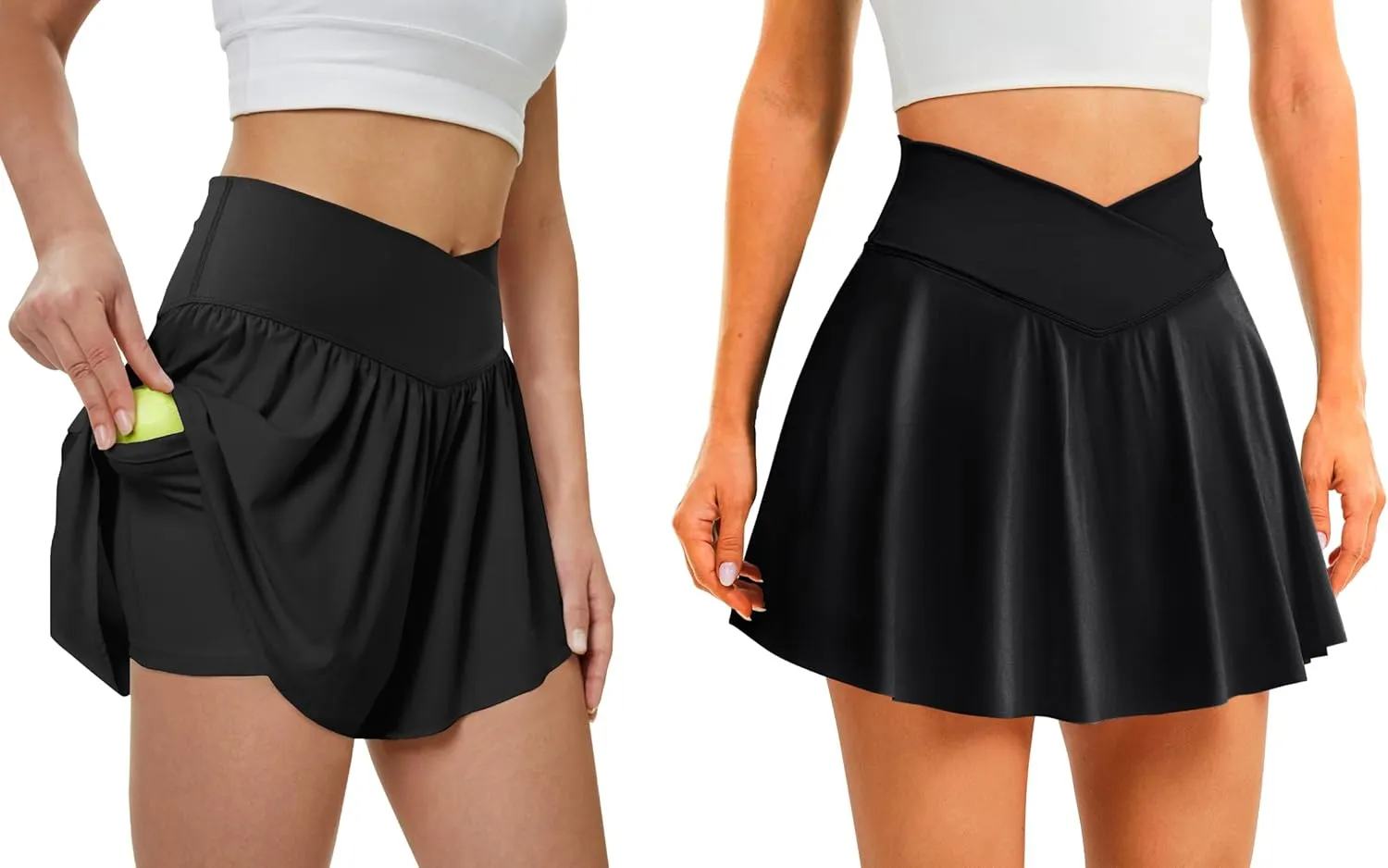 Womens Tennis Athletic Skort with Pockets Shorts