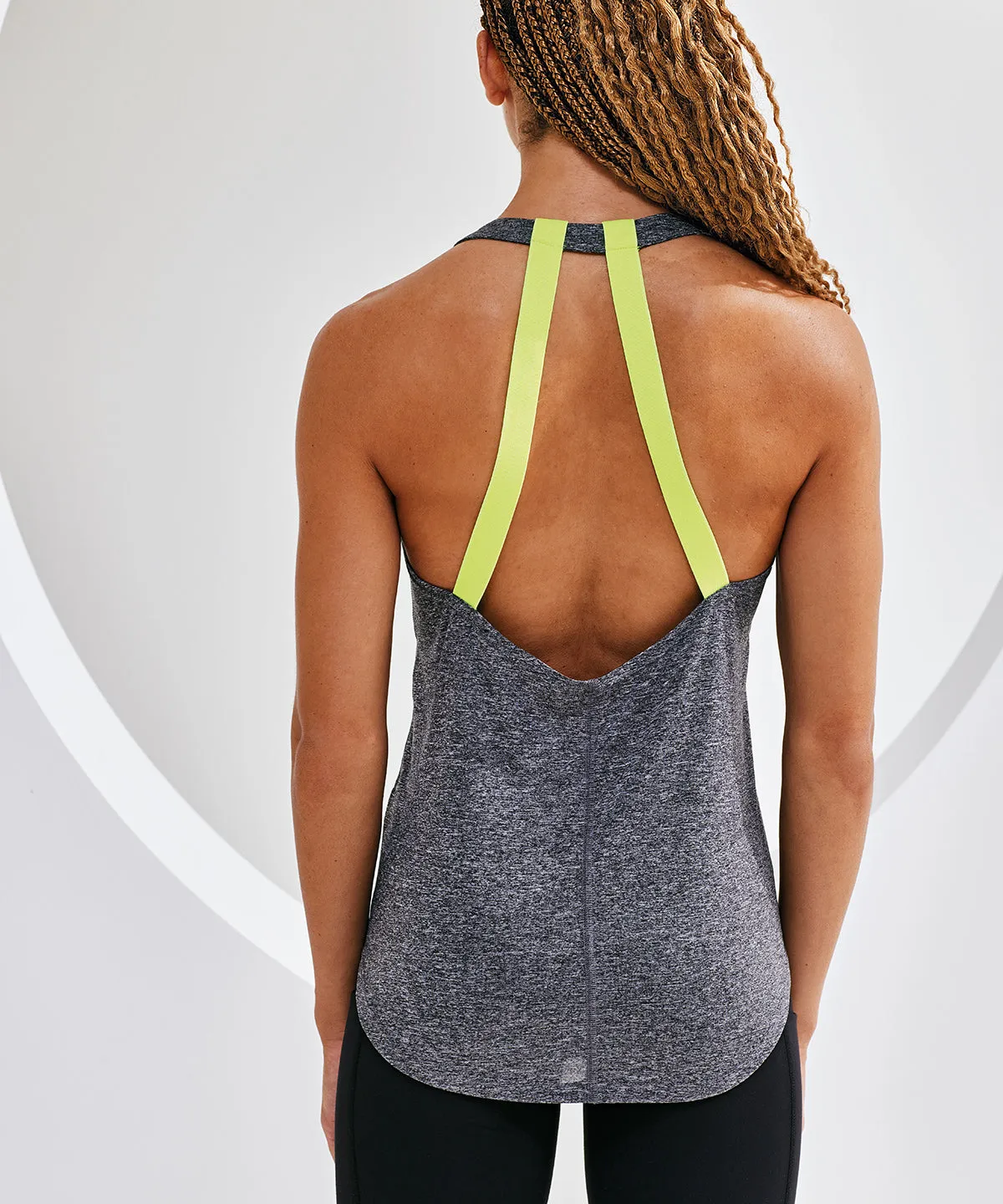 Womens TriDri® double strap back vest | Purple Melange