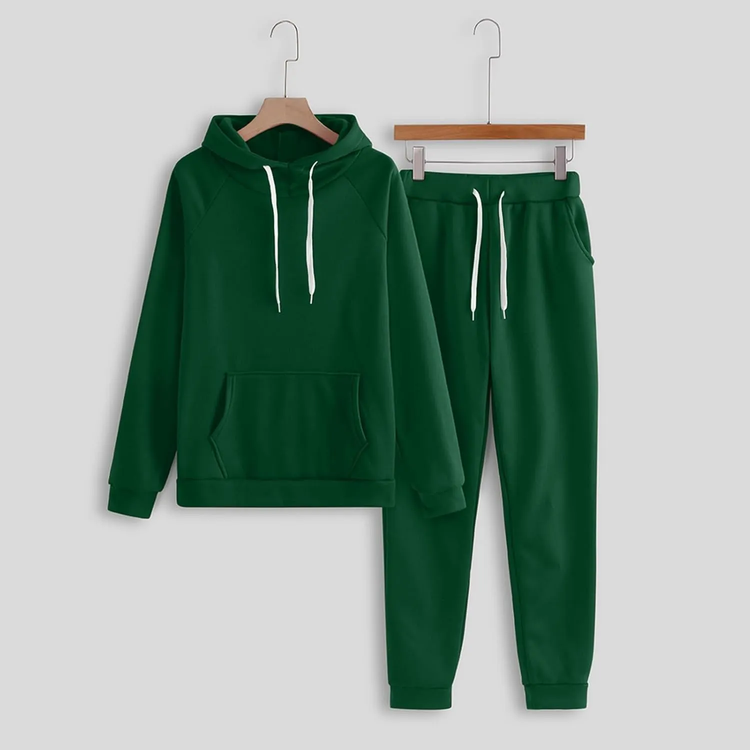 Women's Two Piece Tracksuit Fall Long Sleeve Crewneck Solid Color Cute Baggy Sweatpants Fall Fashion Outfits