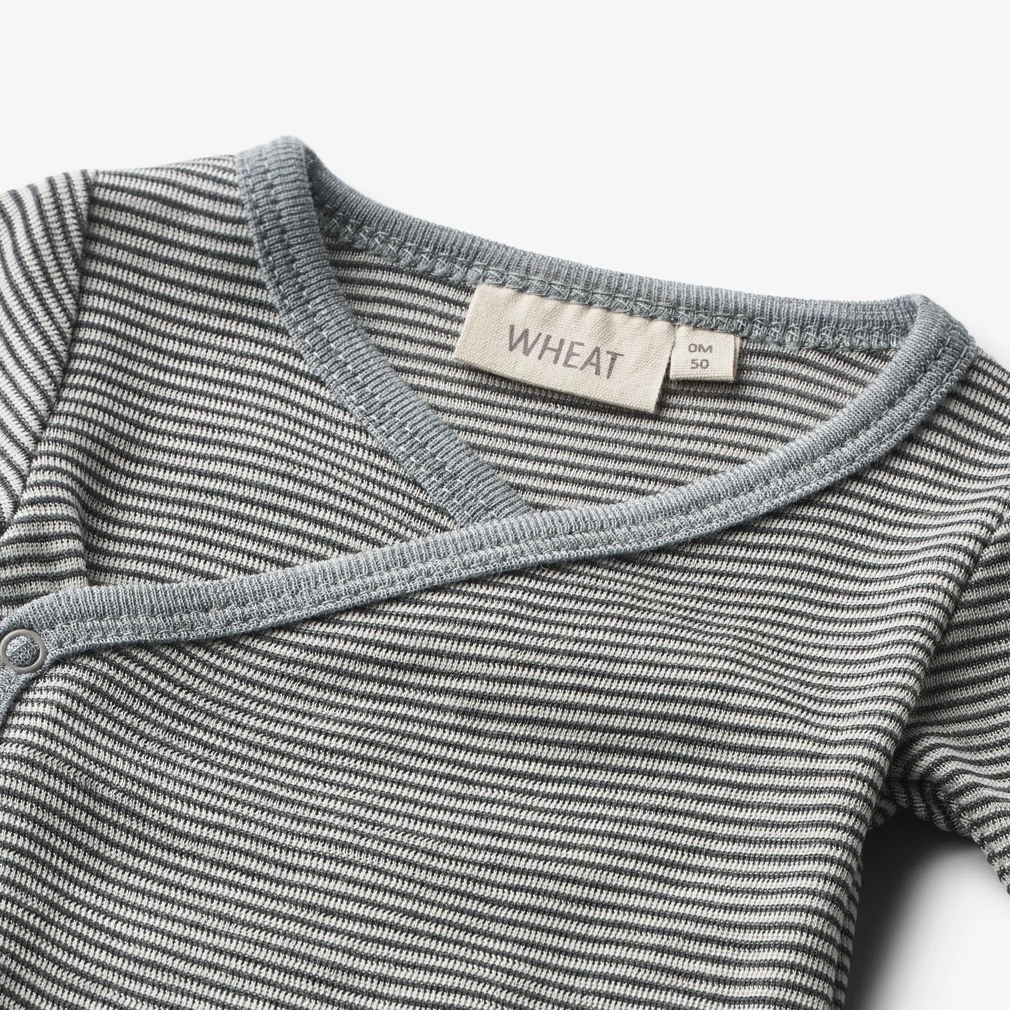 Wool Body L/S Willow - navy stripe