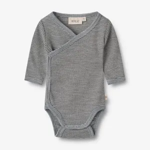 Wool Body L/S Willow - navy stripe