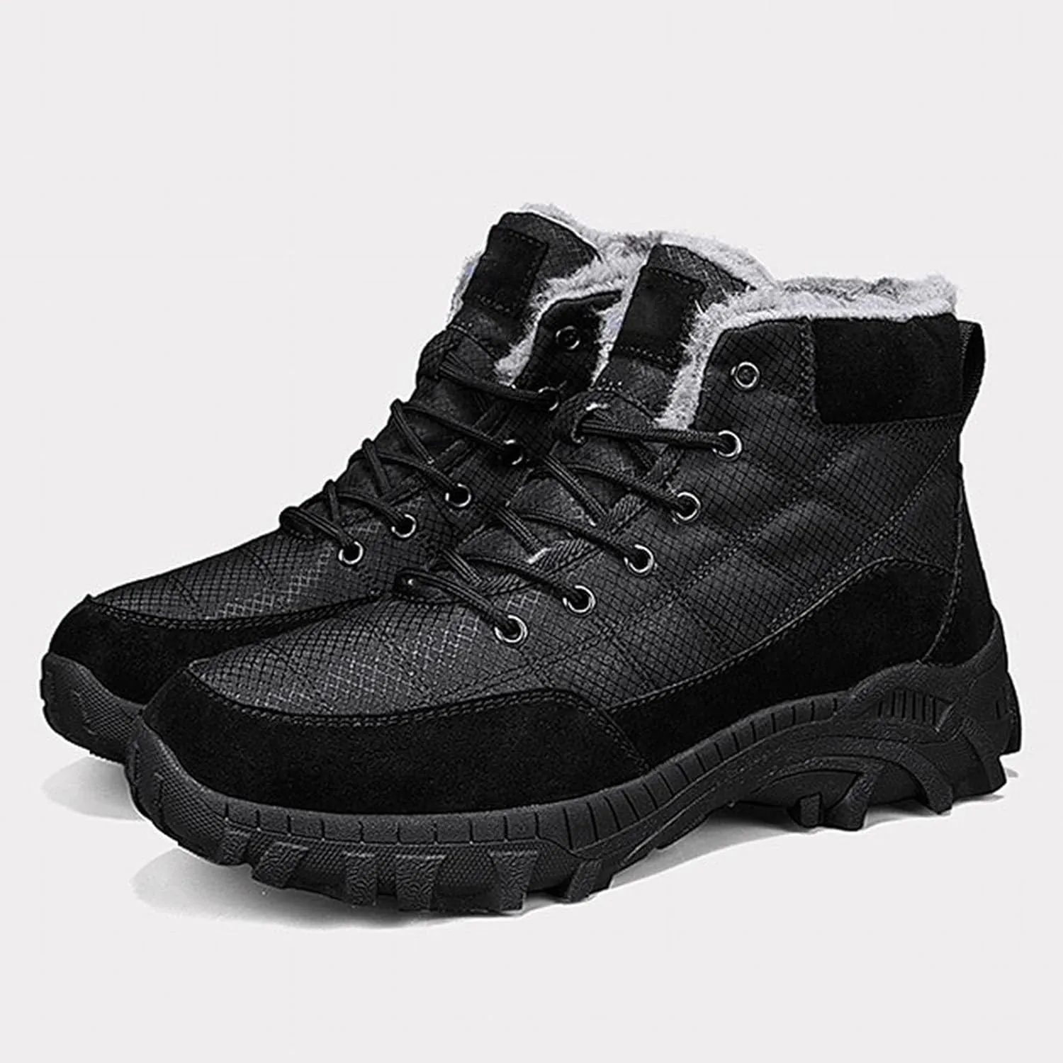Work Boots for Men Slip On Hiking Sneakers Shoes Warm Working Shoes for Women Waterproof Waterproof Outdoor Shoes Leather Comfortable Hike Grounded Footwear