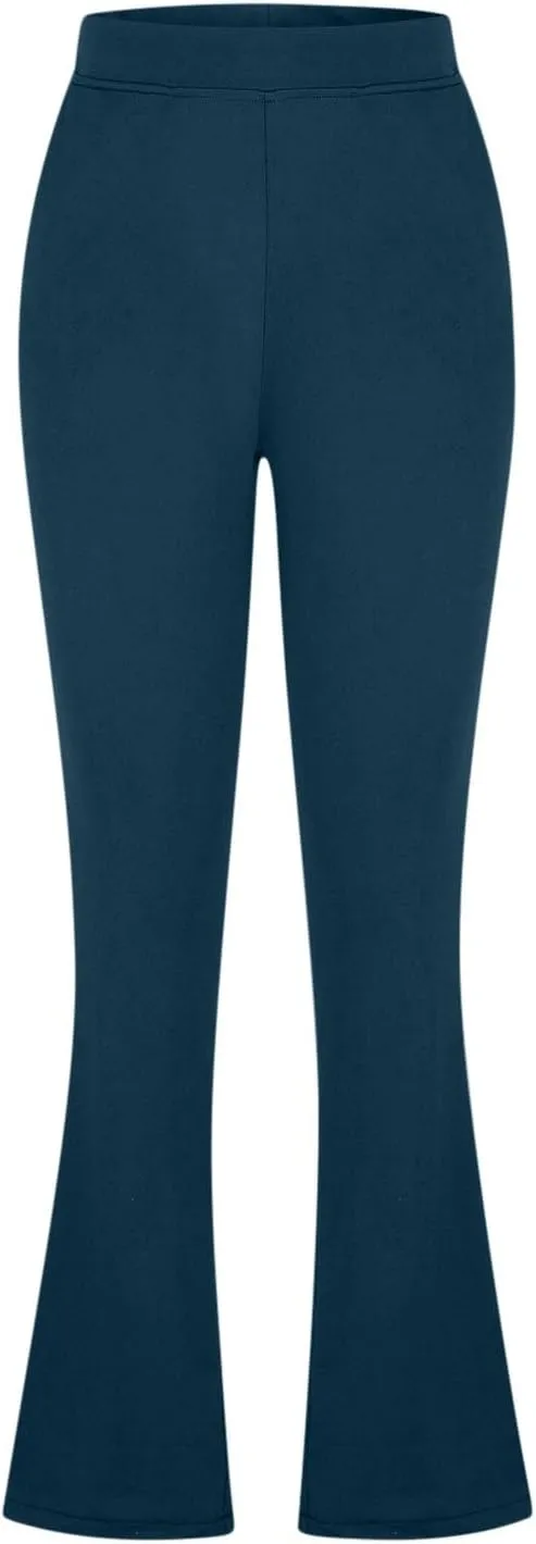 Work Pants for Women 2025 High Waist Stretch Comfy Dressy Flare Long Pants Casual Pull On Office Business Trousers