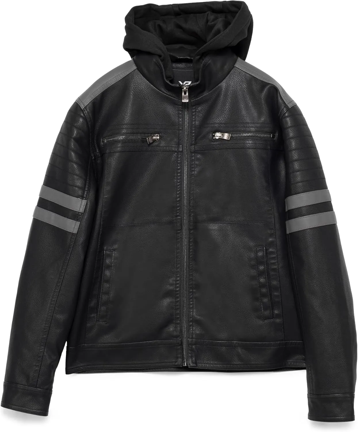 X RAY Teen Faux Leather Jacket for Fall & Winter (S - XL), Kids Outerwear Coat, Motorcycle PU Leather Jacket for Boys
