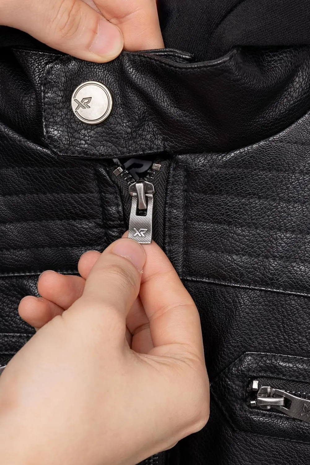 X RAY Teen Faux Leather Jacket for Fall & Winter (S - XL), Kids Outerwear Coat, Motorcycle PU Leather Jacket for Boys