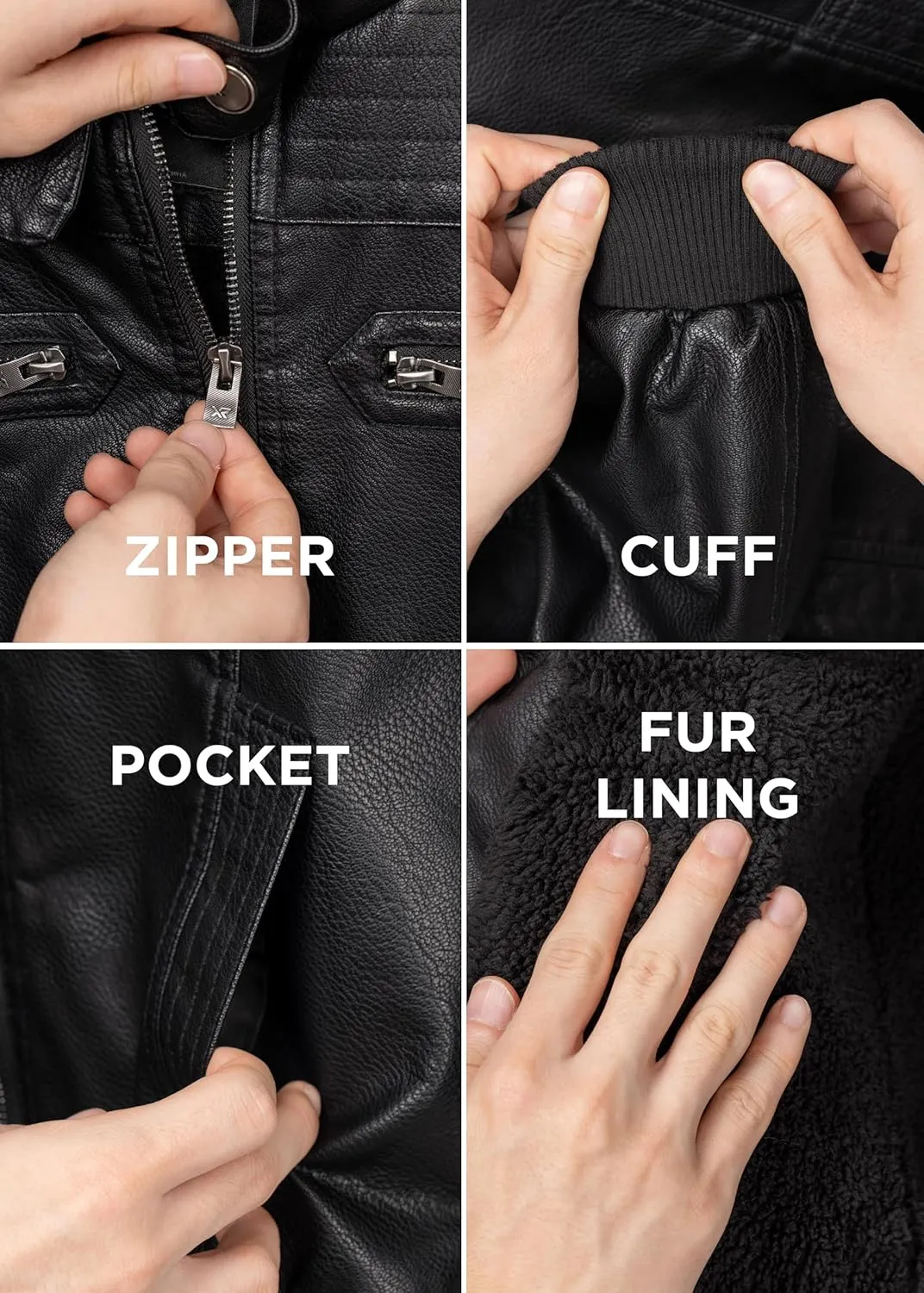 X RAY Teen Faux Leather Jacket for Fall & Winter (S - XL), Kids Outerwear Coat, Motorcycle PU Leather Jacket for Boys