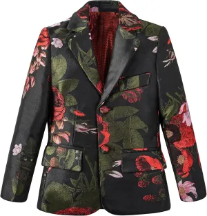 YuanLu Boys Suit Jacket Formal Dress Jacket Slim Fit Sport Coat for Kids