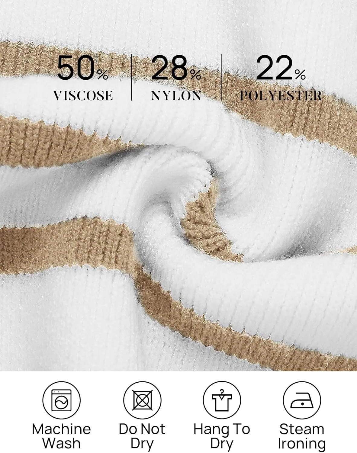 ZESICA Women's Striped Sweaters Half Zipper Long Sleeve Ribbed Knit Loose Oversized Pullover Sweater Tops
