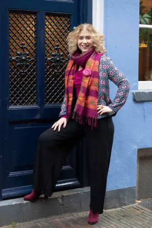 Zijden jacket- gevoerd jasje met fleece- mila