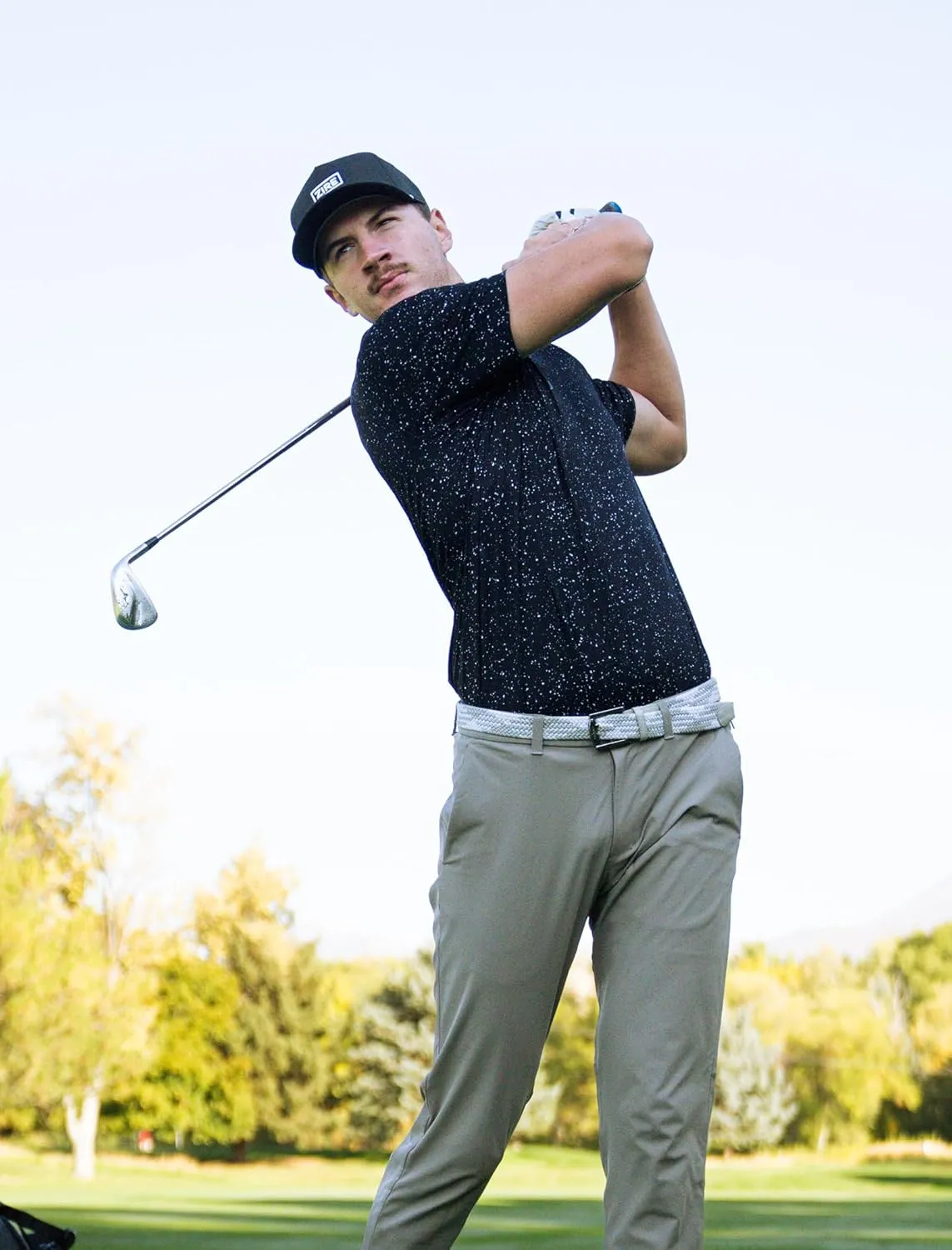 ZIRE Golf Men's Performance Polo | Dry Fit Short Sleeve Shirt | Moisture-Wicking Golf Shirt for Men | UPF 50  | 4-Way Stretch