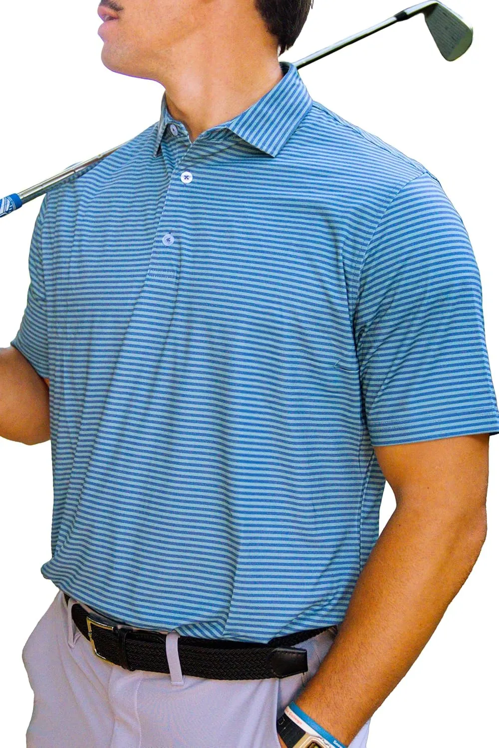 ZIRE Golf Men's Performance Polo | Dry Fit Short Sleeve Shirt | Moisture-Wicking Golf Shirt for Men | UPF 50  | 4-Way Stretch