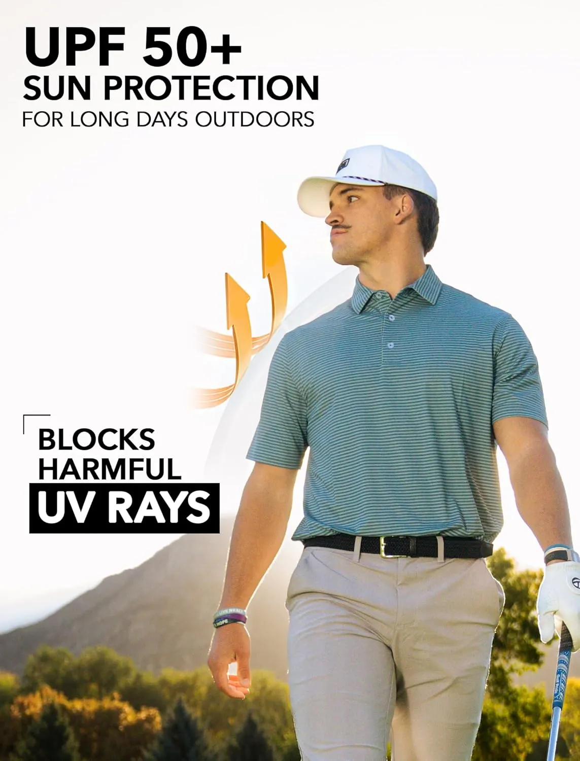 ZIRE Golf Men's Performance Polo | Dry Fit Short Sleeve Shirt | Moisture-Wicking Golf Shirt for Men | UPF 50  | 4-Way Stretch