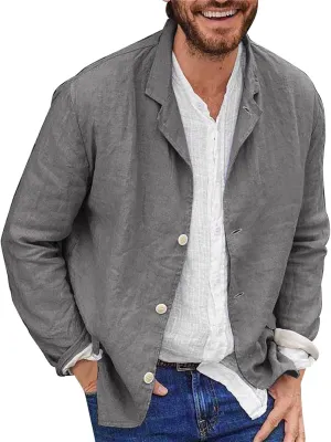 ZYXTIM Men's Casual Blazer Sport Coat Long Sleeve Button Down Lightweight Slim Casual Business Work Jackets Coat Plus Size